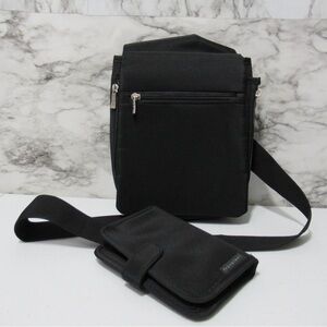 Travelon Black Shoulder Sling Crossbody Travel Bag with Wallet